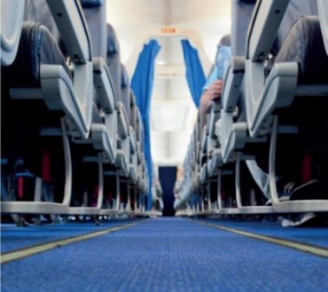 Tapis d'avion ignifuge avec un liant à base de PVB recyclé